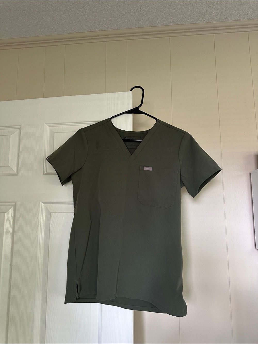 Figs Moss XS REGULAR scrub top